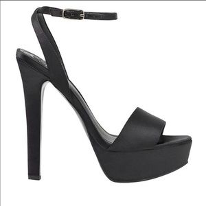 Guess Empress Satin Black Heels